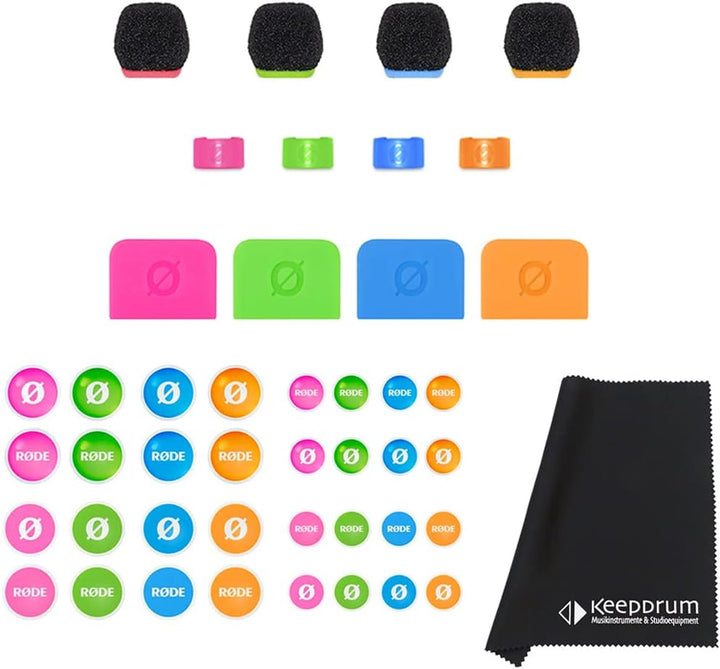 Rode Colors 3 Identifikations-Set + keepdrum Mikrofasertuch