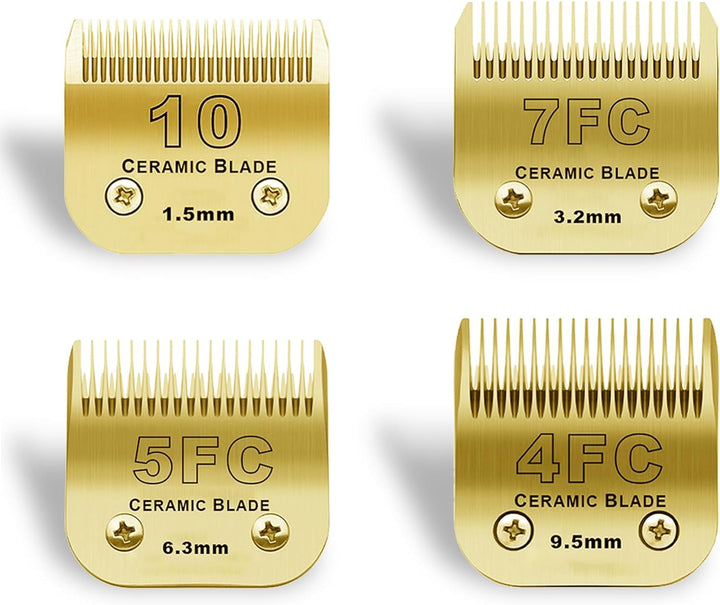 BESTBOMG Ersatzmesser für Hundepflege, 10 + 7 FC+5 FC+4FC, kompatibel mit den Serien Heiniger/Moser