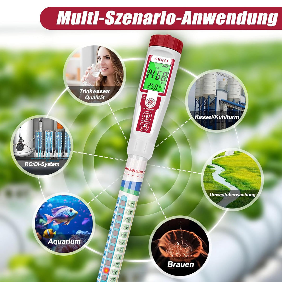 Digitaler EC Messgerät Grow(EC/PPM500/PPM700/CF) Leitfähigkeitstester Hydrokultur PPM TDS Messgerät