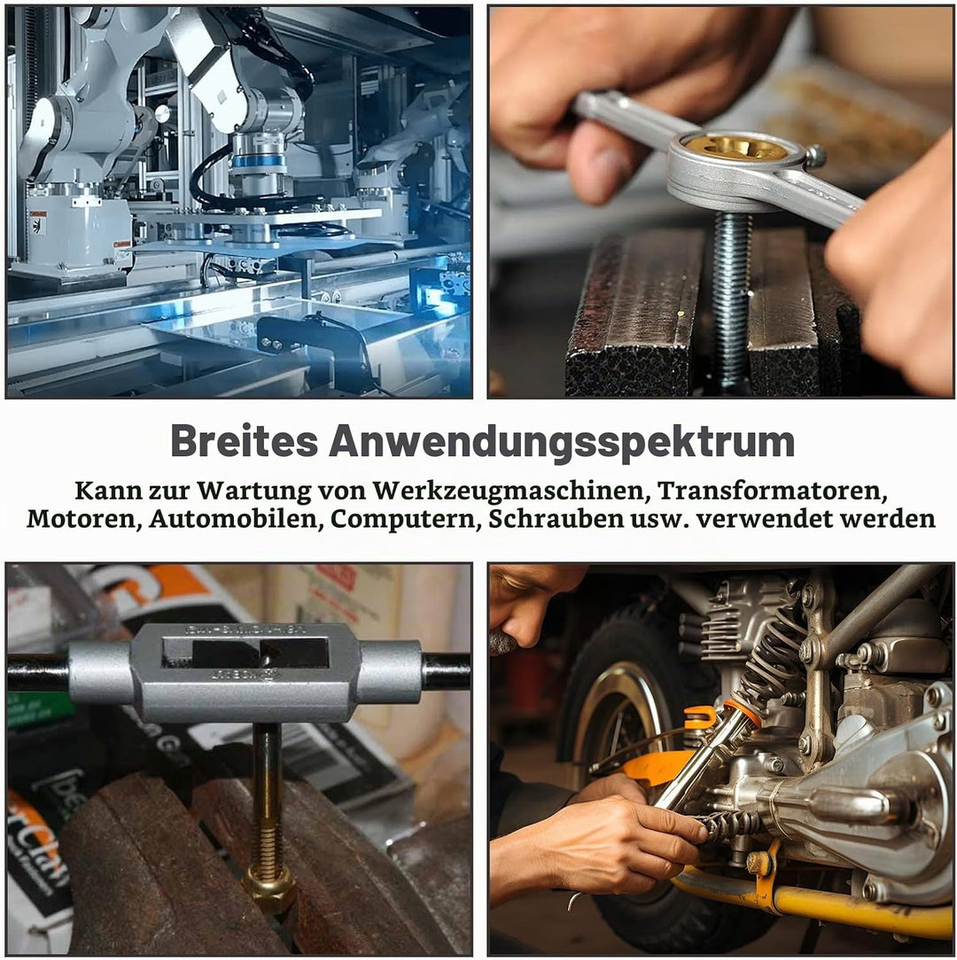HSEAMALL Gewindeschneidsatz, 20-teilig, M3-M12 Gewindebohrer und Schneideisen 20 pcs Silver, 20 pcs