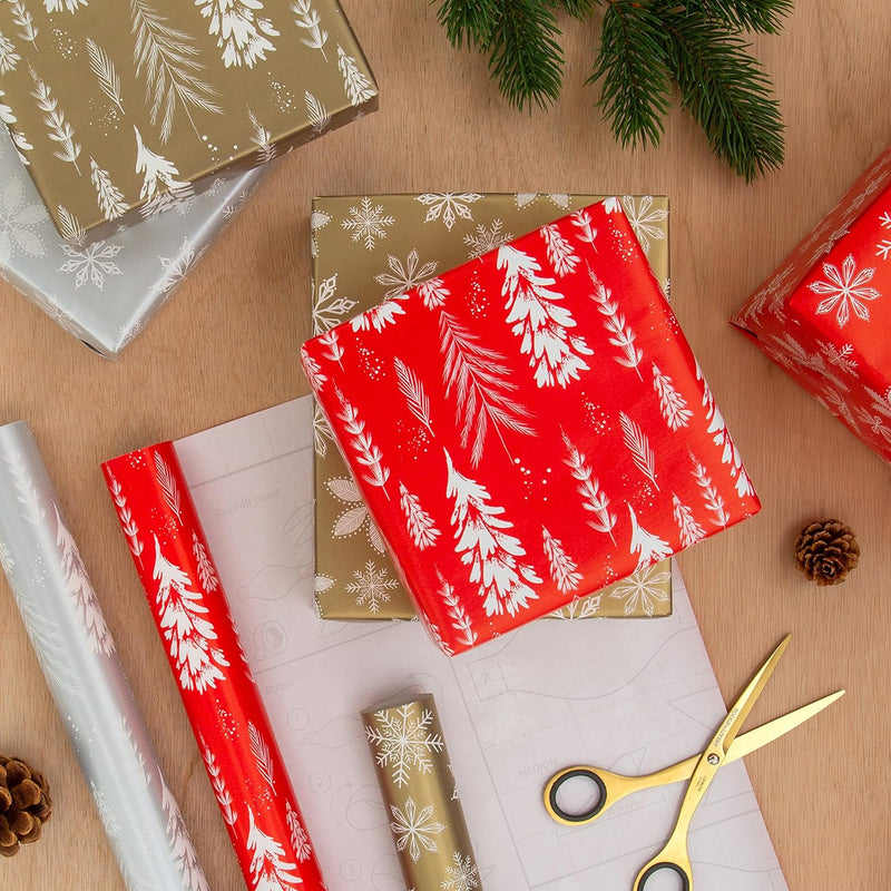 Hallmark Weihnachtliches Geschenkpapier-Set, 18 m, 6 Rollen in 6 Designs Geschenkpapier und Geschenk