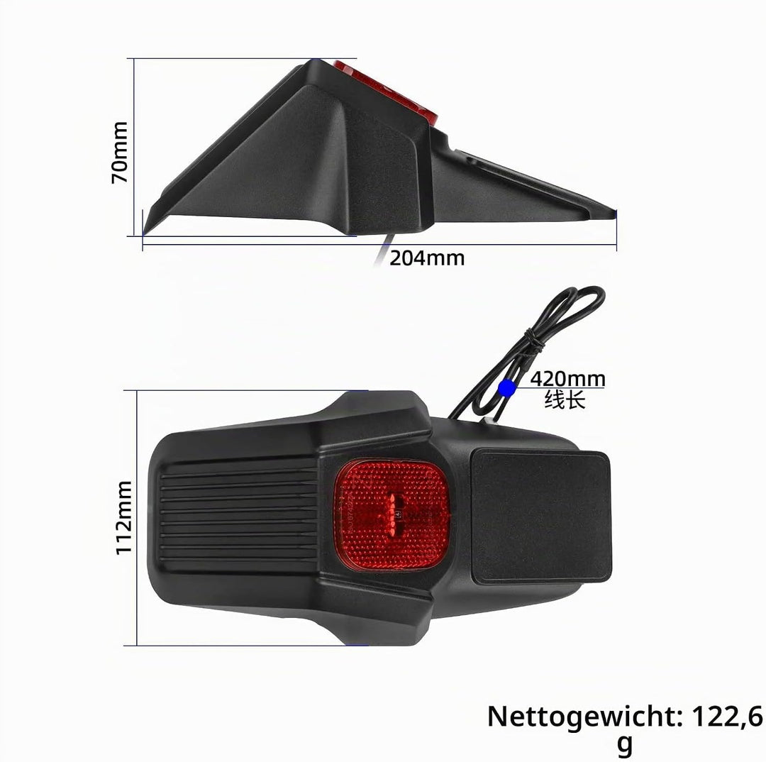 Hinterer Kotflügel mit LED Rückleucht für Segway Ninebot ZT3/ZT3 Pro Elektroroller mit Rücklicht, Le