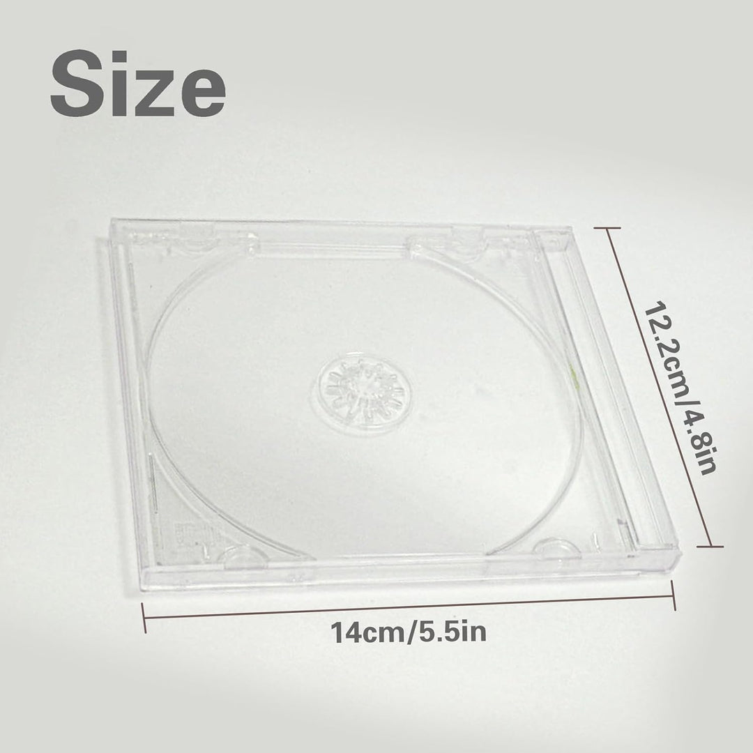 12 Stück 10,4 mm CD DVD Hüllen Standard Kunststoff transparent Jewel Case mit Montiert Klar Tablett