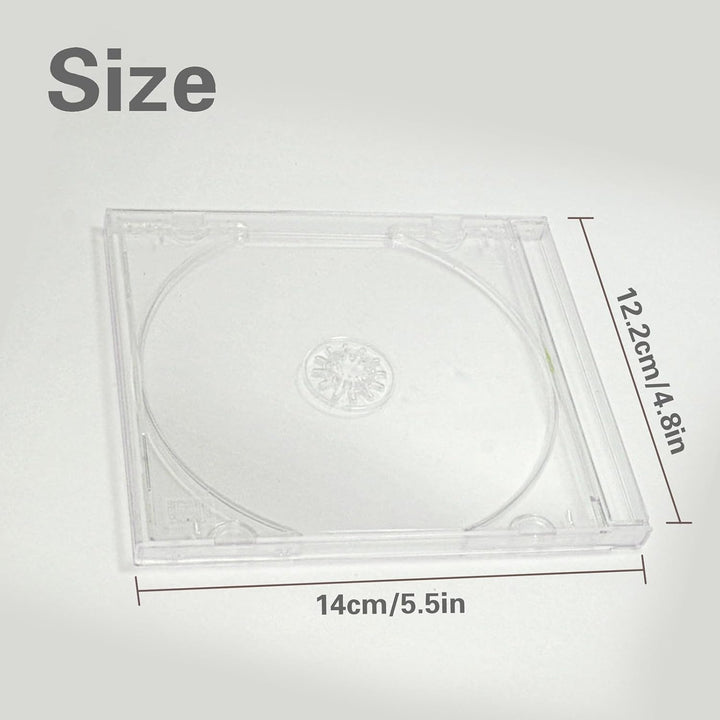 12 Stück 10,4 mm CD DVD Hüllen Standard Kunststoff transparent Jewel Case mit Montiert Klar Tablett