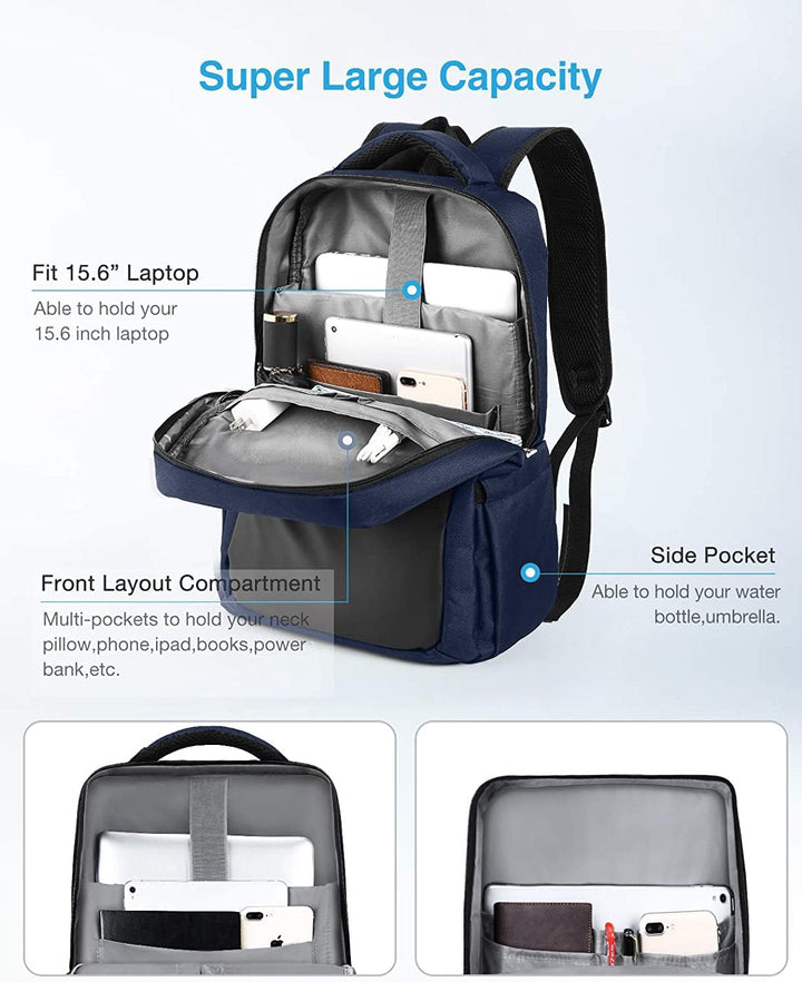 HOMIEE Rucksack Herren Laptop Rucksack Damen Wasserdicht Backpack Uni Tagesrucksack Laptoprucksack A