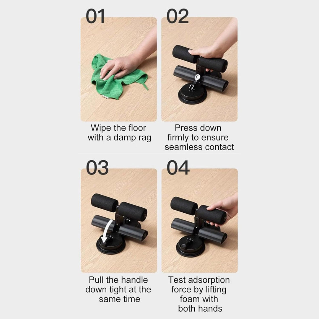 Sit-up-Assistent-Stange mit Widerstandsband,Portable Sit Up Assistant Sit Up Trainingsgerät,Bauchker