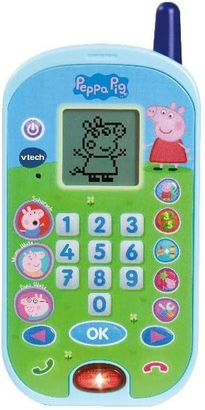 Vtech 80-139304 - Smart Kid's Phone & 80-523104 Peppas Lerntelefon Spielzeugtelefon, Mehrfarbig Bund