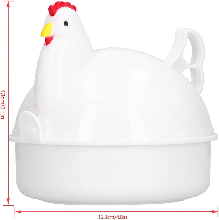 Mikrowellen Eierkocher, Eierkocher für Die Mikrowelle 4 Cup Egg Pan Hühnerform Mini Dampfkessel Eier