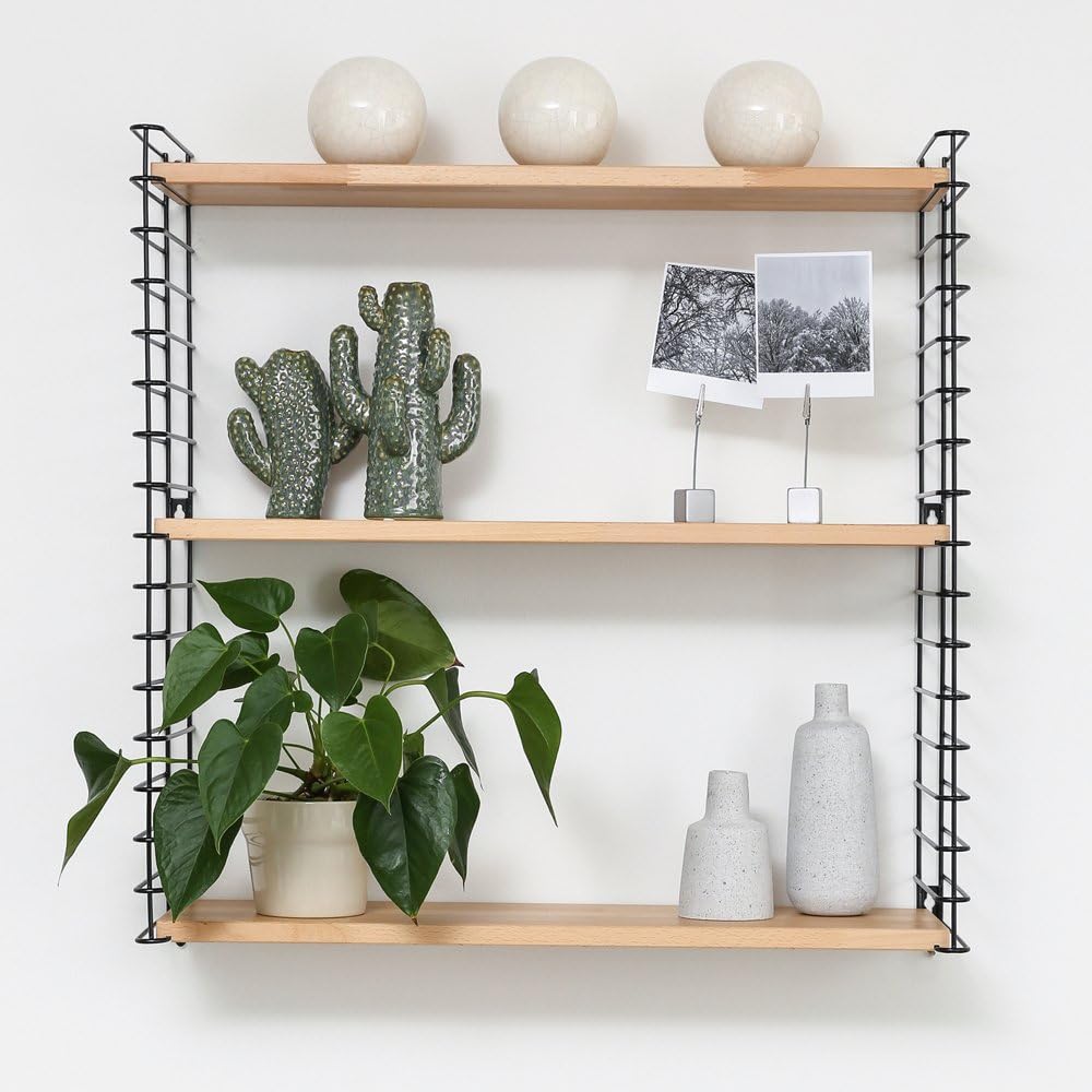 Tomado ESTANTERIA 3 PISOS Negro-Madera, Detailed in The Description, Wood/Black, 70x21x68 cm, Wood/B
