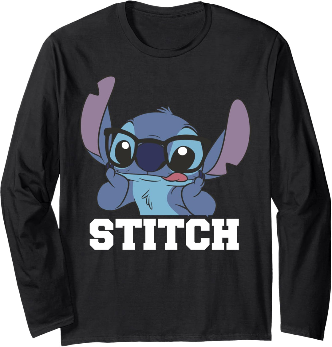 Disney Lilo & Stitch Glasses Stitch Portrait Langarmshirt