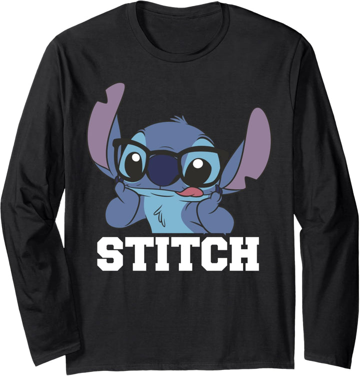 Disney Lilo & Stitch Glasses Stitch Portrait Langarmshirt