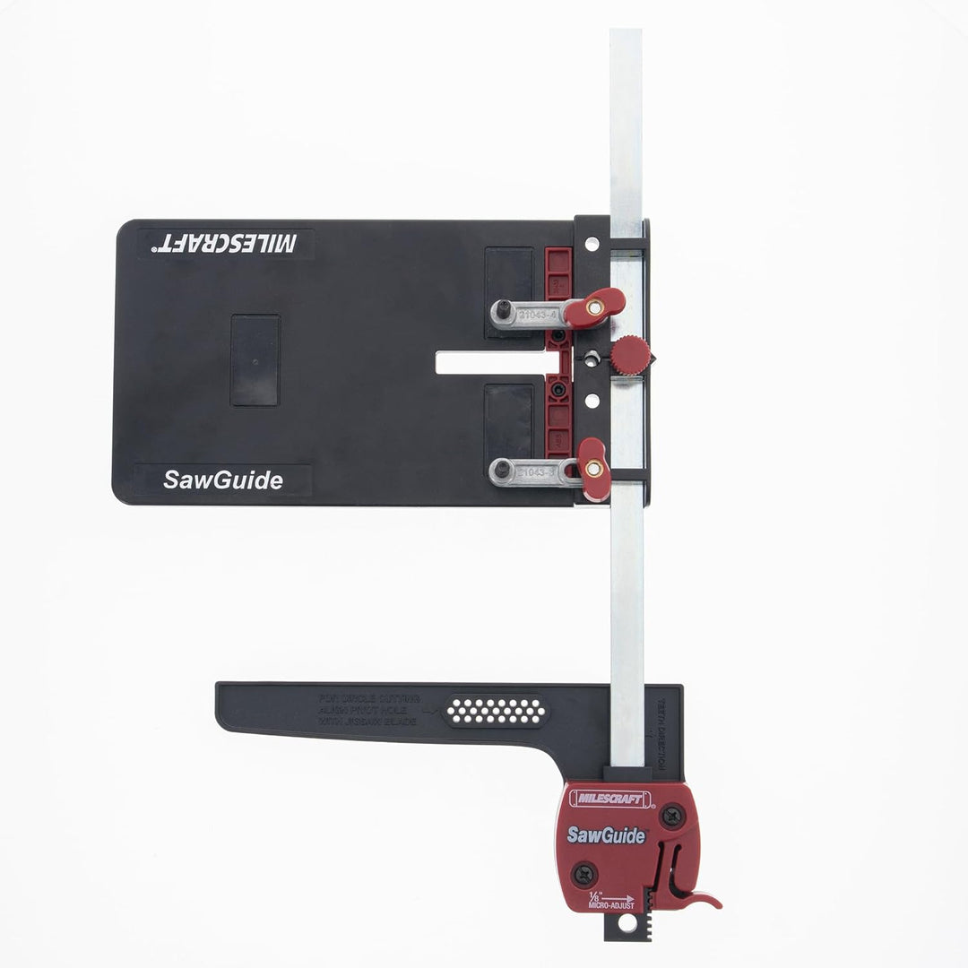 Milescraft 1403 Universal-Sägeführung für Kreis- und Stichsägen, Längsführung ausziehbar 35 cm, schn