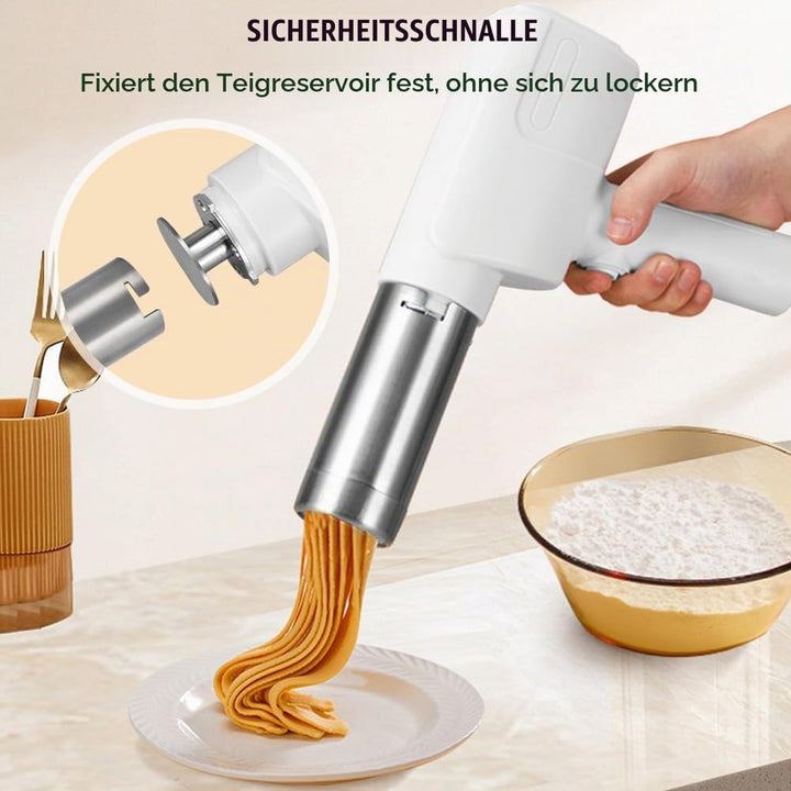 Elektrische Nudelmaschine Handheld, Tragbare Elektrische Nudel Presse 2000mAh, Automatische Wiederau