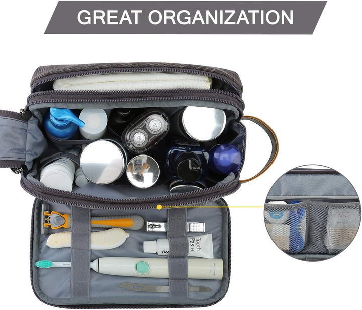 BAGSMART Kulturbeutel für Herren, Reise Kulturtasche Reisezubehör Kosmetiktasche mit Doppelter Reiss