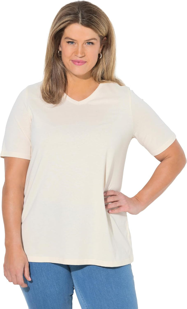 Ulla Popken Damen Shirt 46-48 Denimblau, 46-48 Denimblau