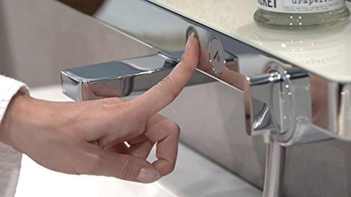 hansgrohe ShowerTablet Select 300 Aufputz Wannenthermostat, für 2 Funktionen, Weiss/Chrom Wanne Weis