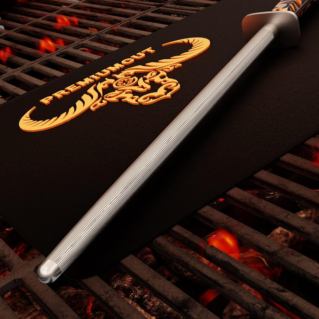 Giesser seit 1776 - Made in Germany - Wetzstahl 25 cm Spicy Orange, PremiumCut Steel No 1, Messersch
