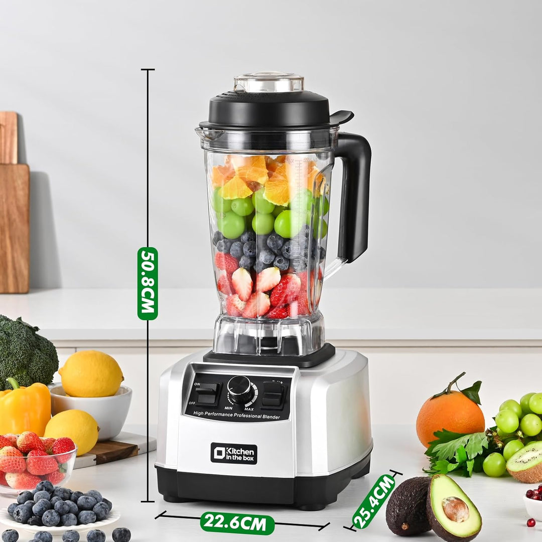 Kitchen in the box Mixer 1500W, Smoothie Maker 2L mit Grossem Fassungsvermögen, Standmixer mit 8 Ede