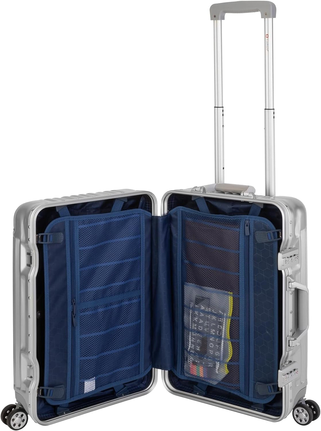 Travelhouse London Koffer Silber S-55cm Bordkoffer · Alu-Rahmen · Polykarbonat Hartschale · Reisegep