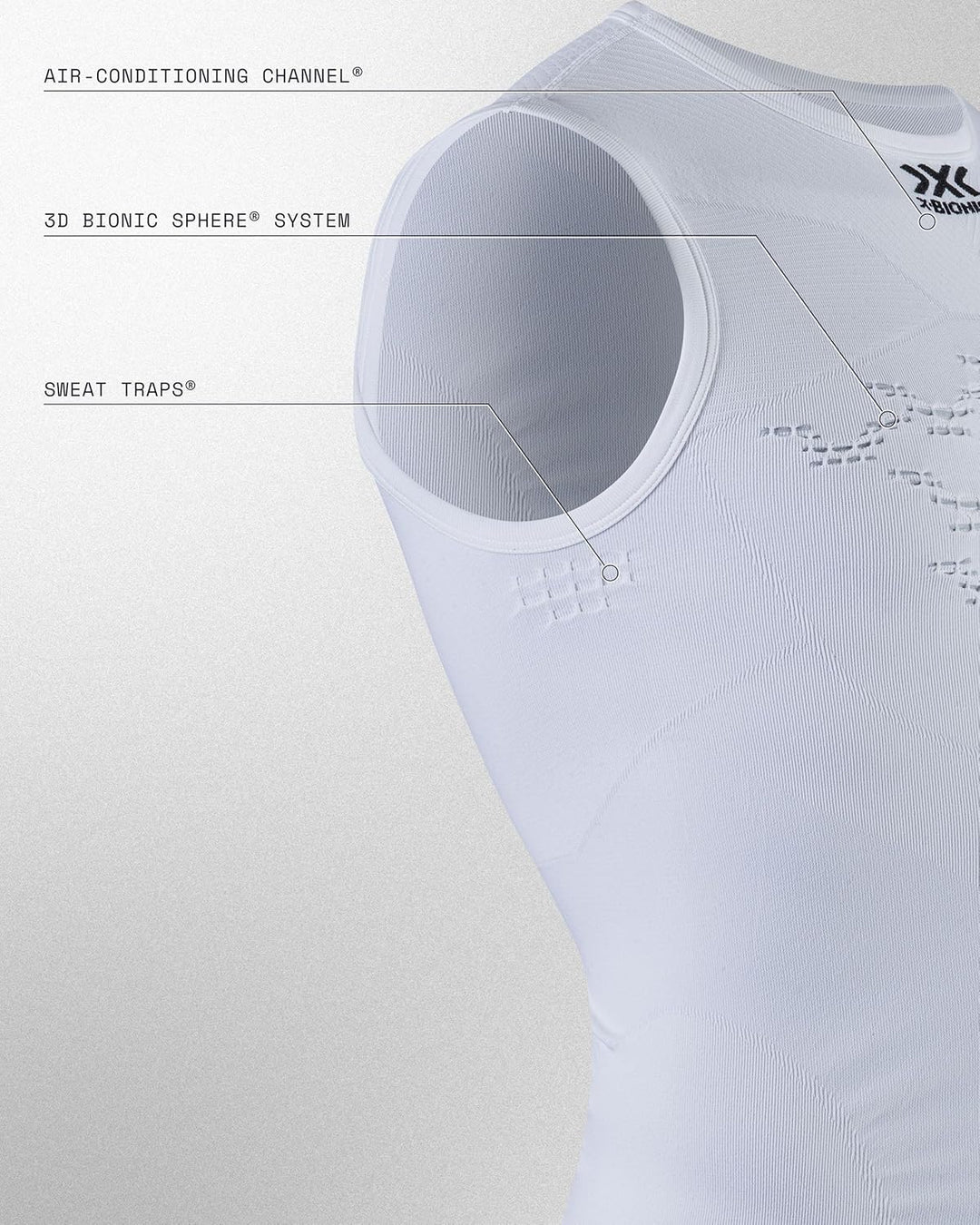 X-Bionic Herren PT-Shirts Pl-Energizer XXL W008 Arctic White/Dolomite Grey, XXL W008 Arctic White/Do