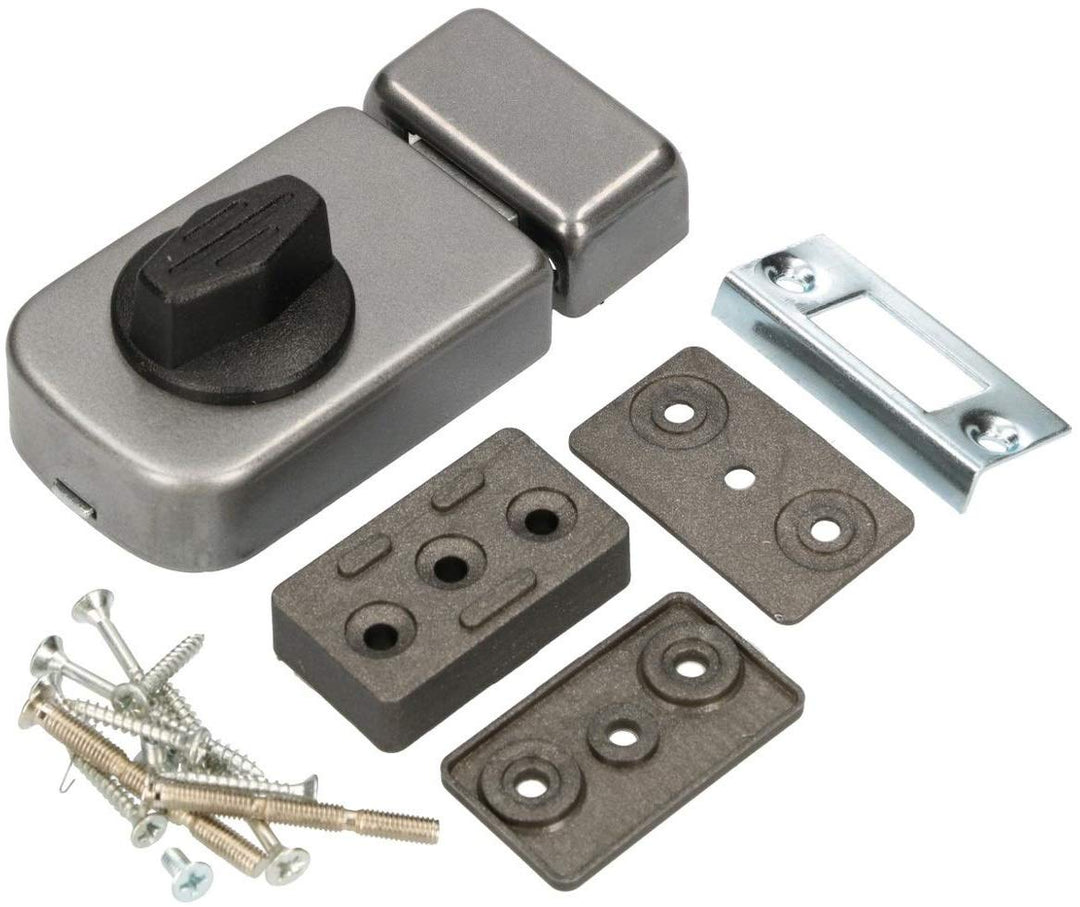 KOTARBAU® Zusatzschloss 60 mm 3 Farben Kastenschloss Türzusatzschloss Türschloss Schloss Drehknauf Z