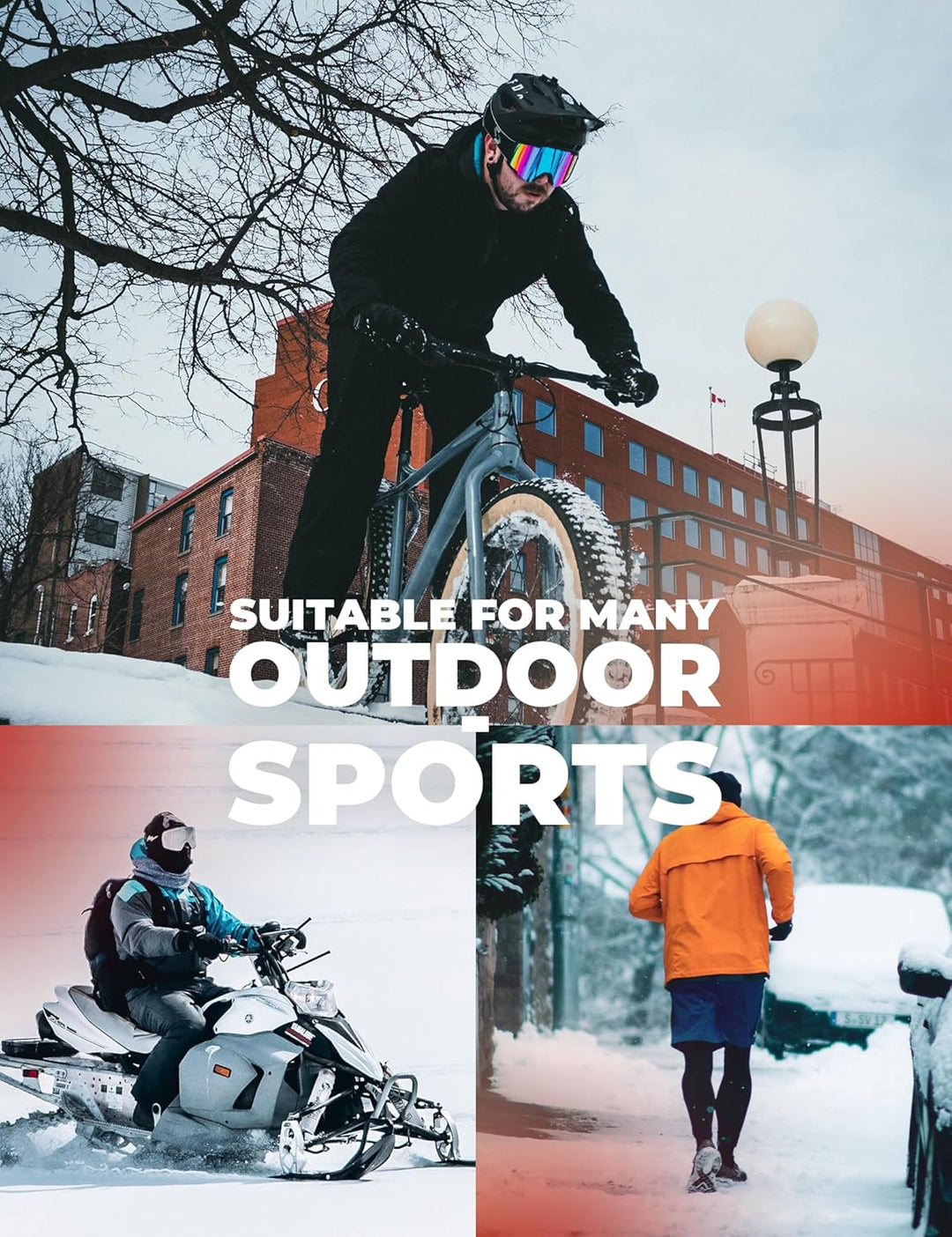 ROCKBROS Winter Jacke/Hose Fahrradbekleidung Herren Fahrrad Radjacke Lange Windjacke Radhose Freizei