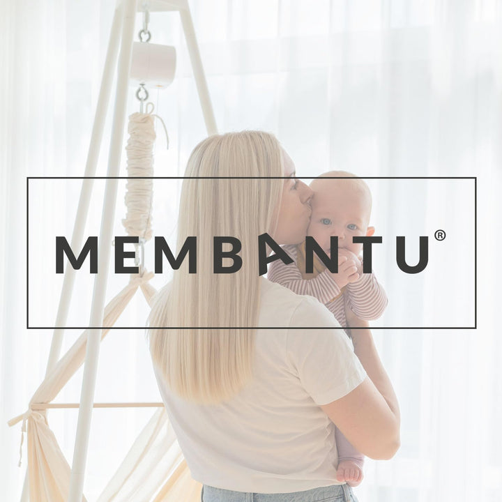 MEMBANTU Federwiege Baby für Zwillinge - Baby-Wiege aus Bio-Baumwolle - Baby-Hängematte inkl. Feder