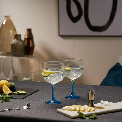 Luminarc Fiesta Combinados Color Gin Cocktailgläser-Set (inkl. Löffel und Messbecher), 6er Pack