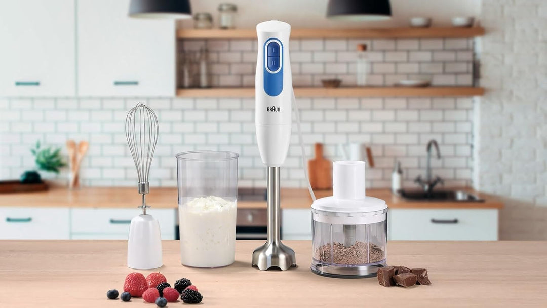 Braun MultiQuick 2 MQ20236MWH Stabmixer mit EasyTwist-System, Mixer für Saucen und Smoothie, 2 Gesch