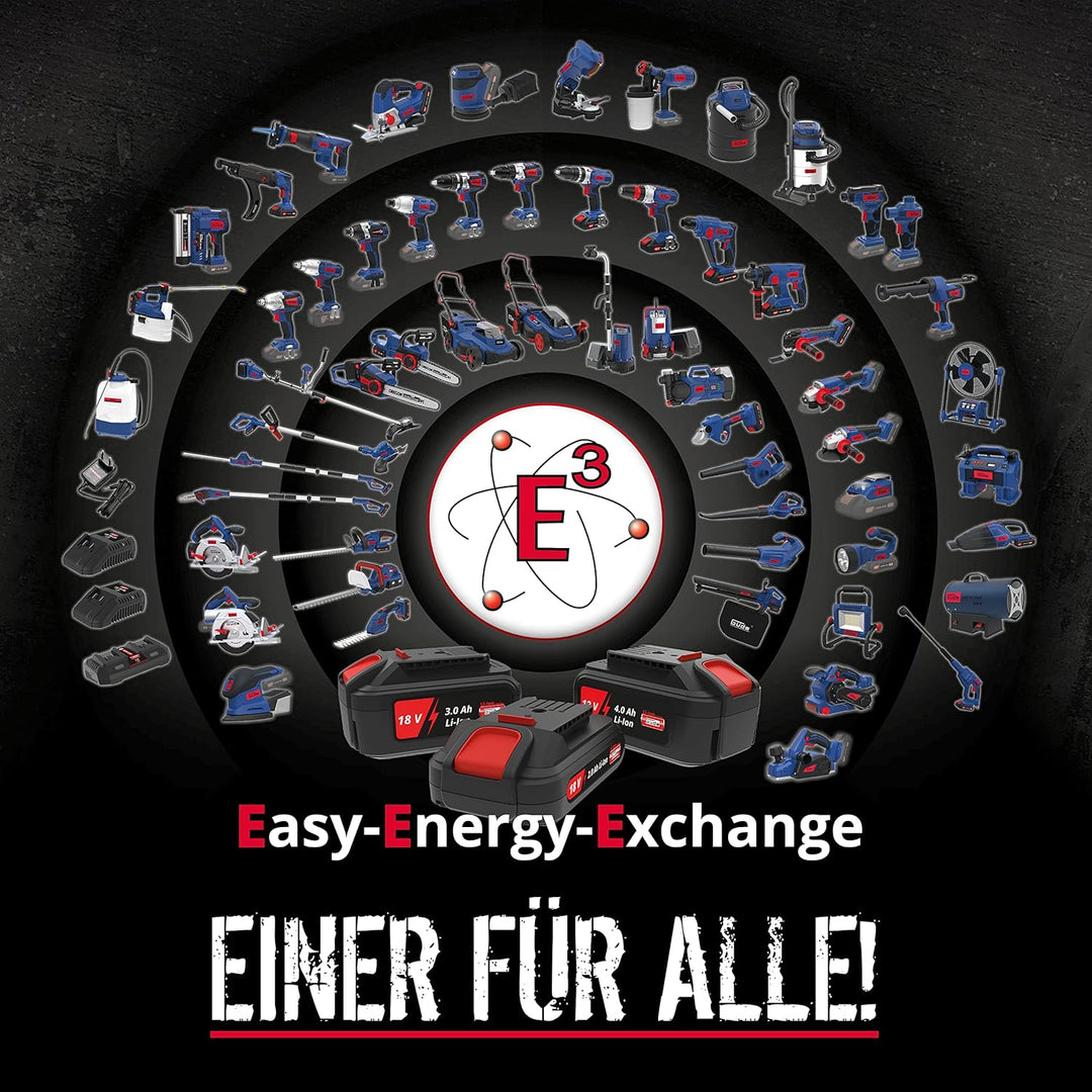 Güde 58509 Akku Multiwerkzeug MW 18-0 (18 V, Easy-Energy-Exchange, elektronische Dreh-/Schwingzahl-E