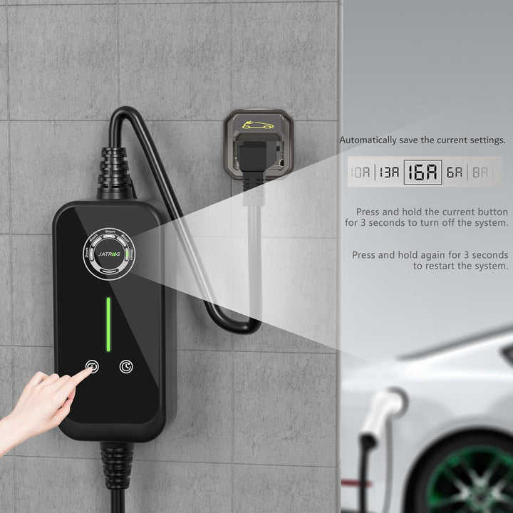 EV-Ladegerät 10m 3,6 kw-1,5kW 16a | 13a | 10a | 8a Typ 2 Ladestation Station Strom Schaltbarer Elekt