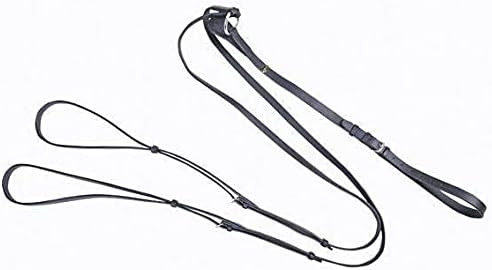 HKM Dreieckszügel mit Edelstahlbeschlägen schwarz L, schwarz L