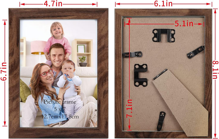 Giftgarden 12er Set Braun Bilderrahmen 13x18 cm, Braune Fotorahmen Collage für Fotos und Bilder, Dun