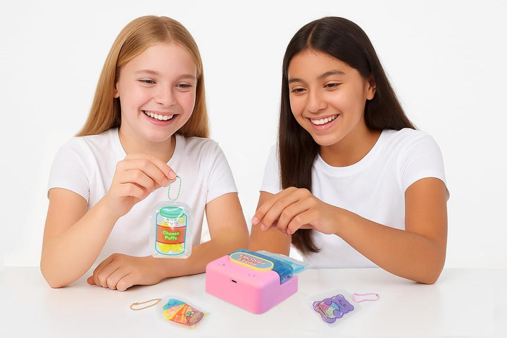 Squishy Fun Accessories Coffee Shop Set, 10 Befüllbare Beutel mit Laminator, Gelee-Füllung und Perle
