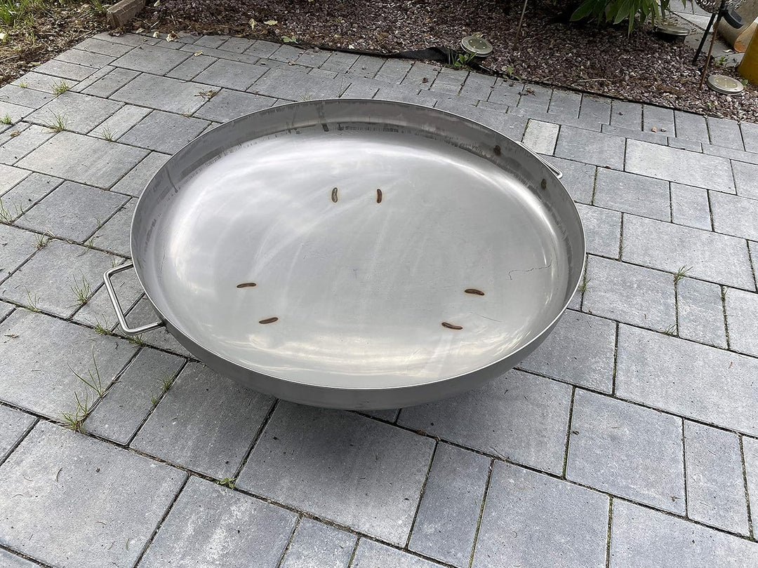 Czaja Feuerschalen® Edelstahl Feuerschale Coburg Ø 80 cm ohne Wasserablauf aus rostfreiem, hitzebest