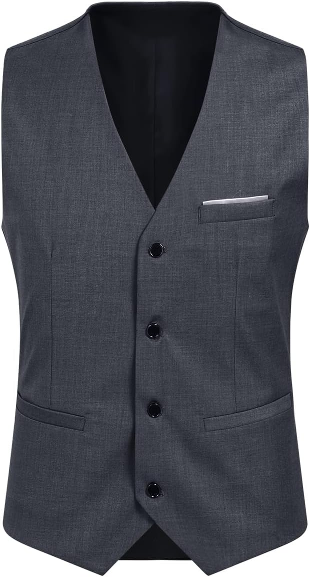 YOUTHUP Anzug Herren 3 Teilig Anzüge Slim Fit 2-Knopf Herrenanzug Modern Formell Sakko Weste Hose fü