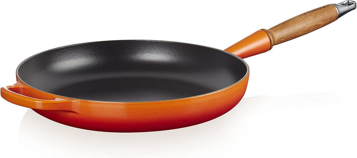 LE CREUSET Signature gusseiserne Bratpfanne mit Holzgriff 28 cm Ofenrot, 20258280900422 Ofenrot 28 c