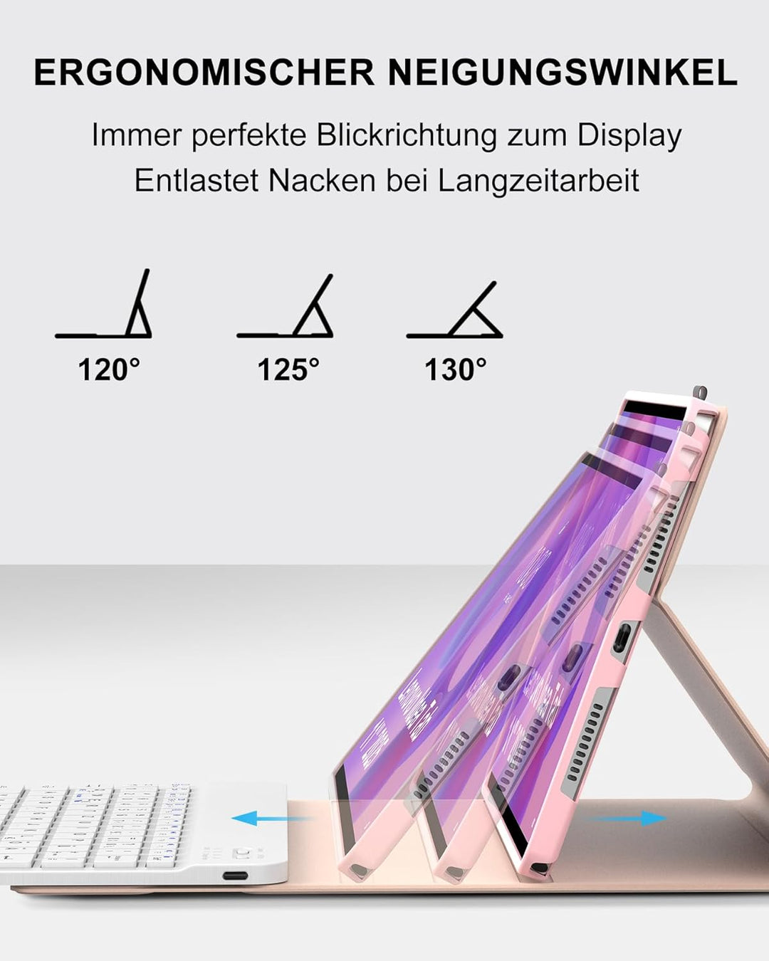 Occtingkind Hülle mit Tastatur für Lenovo Idea Tab 11" 2025 TB-336FU/336ZU &amp; Motorola Moto Pad 60 Ne