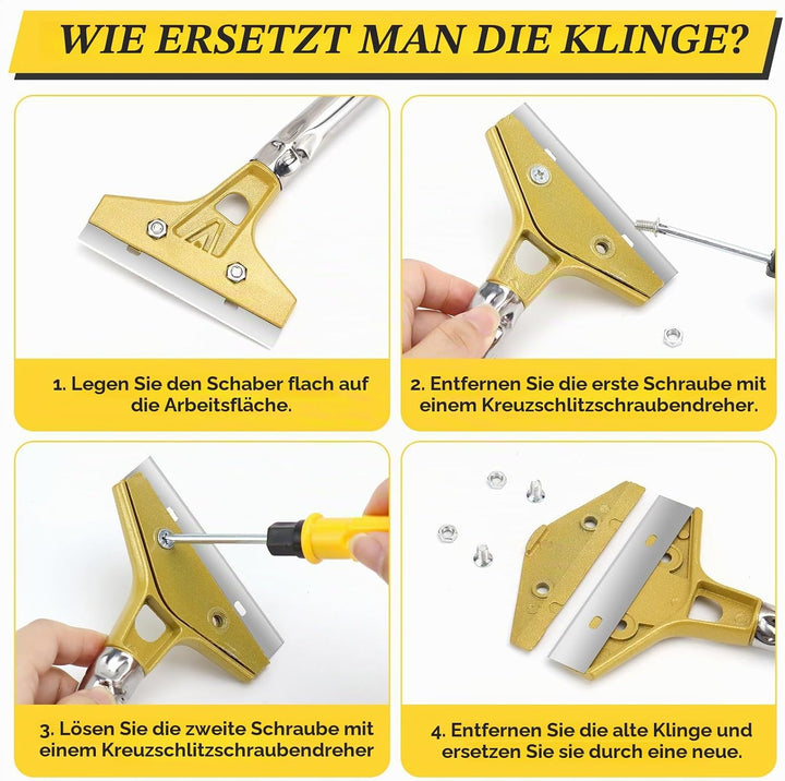 Tapetenschaber Tapetenentferner mit 20 Ersatzklingen Schaber Werkzeug Glasschaber Farbschaber Scrape