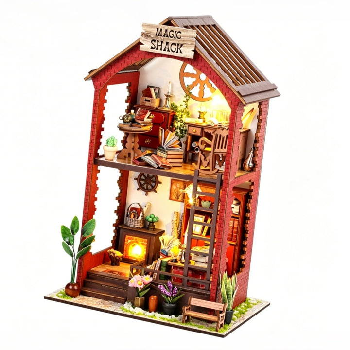 Cuteefun DIY Puppenhaus Miniatur mit Möbeln, Holz Mini House Kit, Machen Sie Ihr eigenes Handwerk Ha