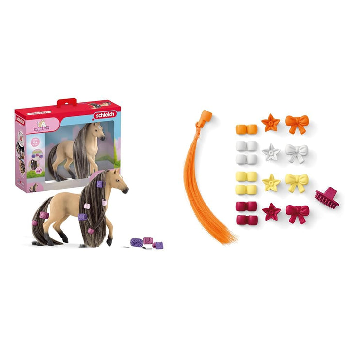 SCHLEICH Horse Club 42580 Sofia's Beauties Andalusierstuten Pferde-Beauty Set mit Bürste & 42616 Haa