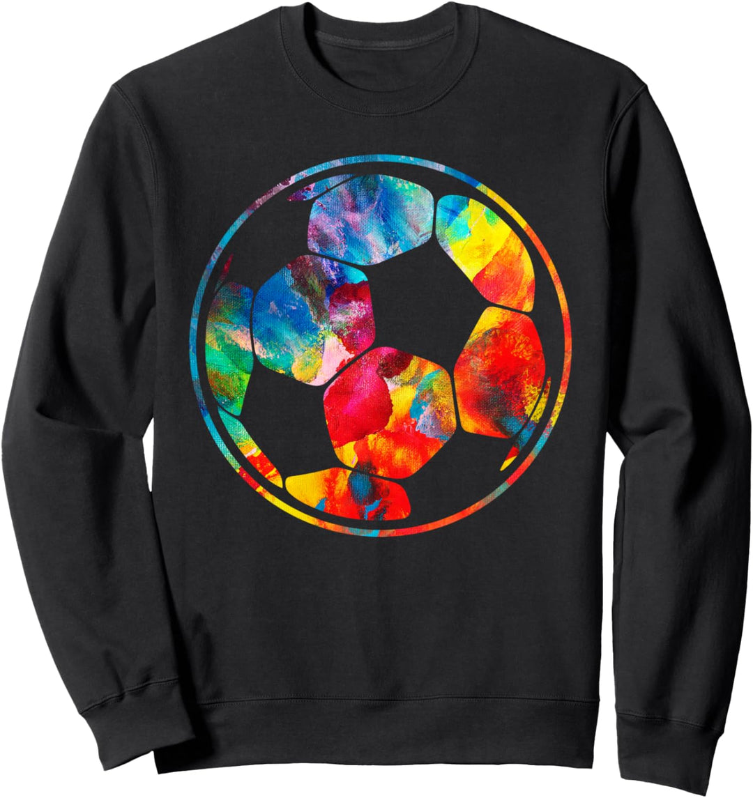 Buntes Batik Design vom Fussball Sweatshirt