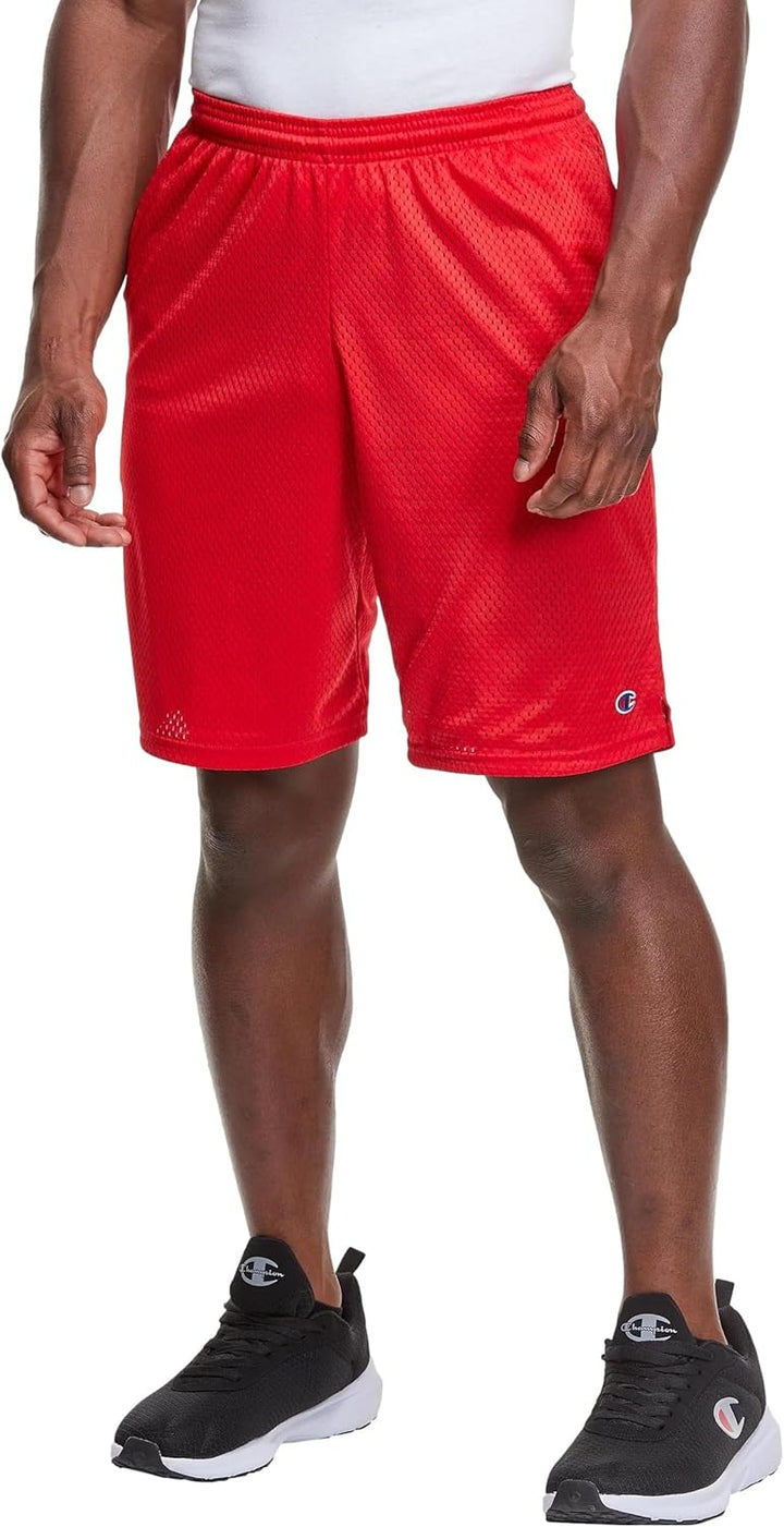 Champion Herren Lange Netz Taschen Shorts M Active Red, M Active Red