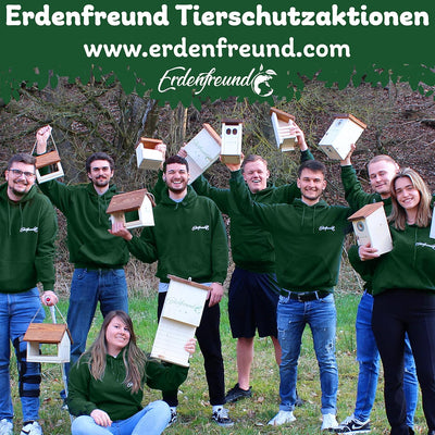 ERDENFREUND® Vogelfutterhaus mit Silofunktion für Wochenrationen Vogelfutterspender 2-seitiger Zugan