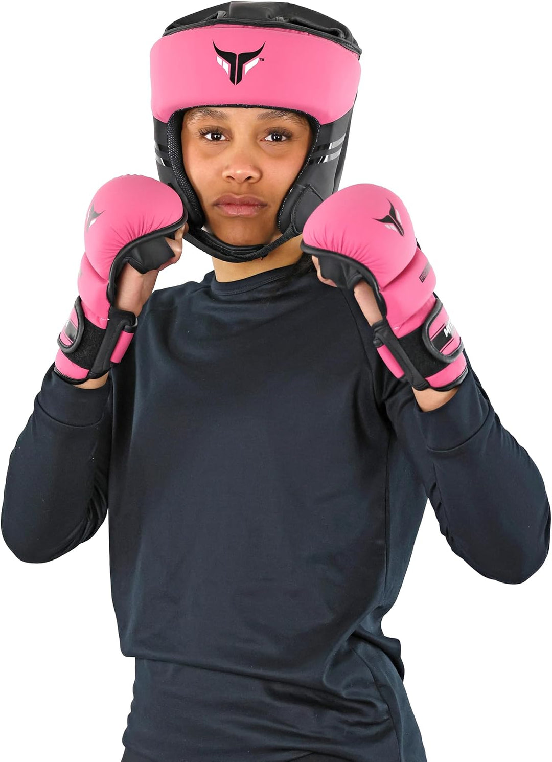 Mytra Fusion 7-oz Damen MMA Handschuhe Offene belüftete Handfläche MMA Sparring Handschuhe