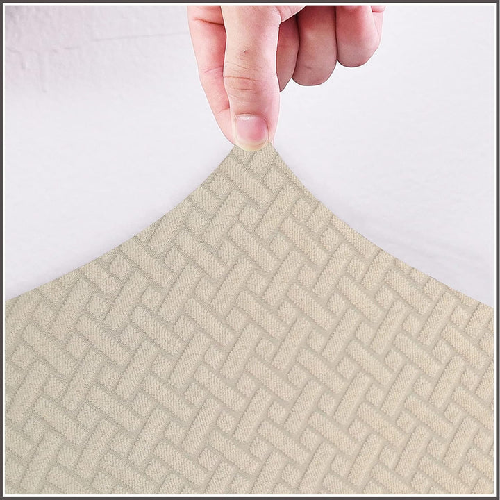 KELUINA Stretch wasserdichte Jacquard mit langem Gitter Esszimmer Stuhlhussen Home Decor, Stuhlhusse