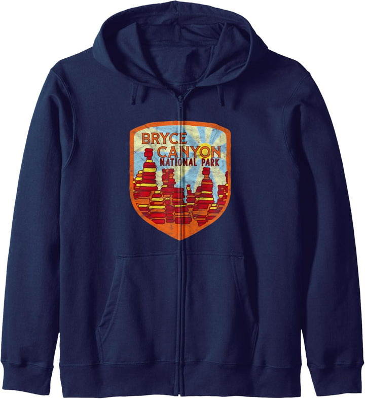 Bryce Canyon National Park - Vintage Hoodoos Graphic Kapuzenjacke