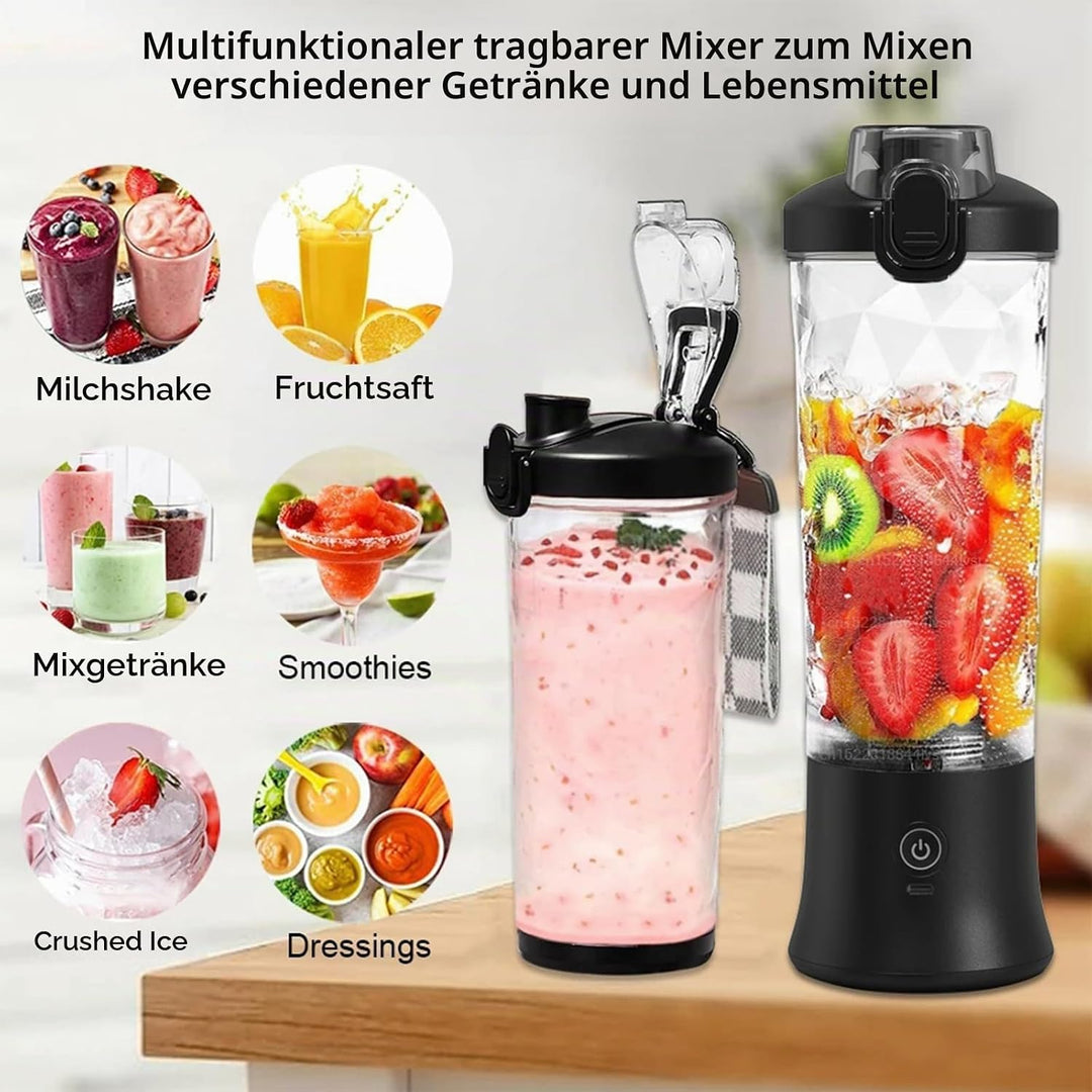 20oz Portable Blender, 240W USB Rechargeable Smoothie Blender with LED Display, Pulse &amp; Blend Modes,