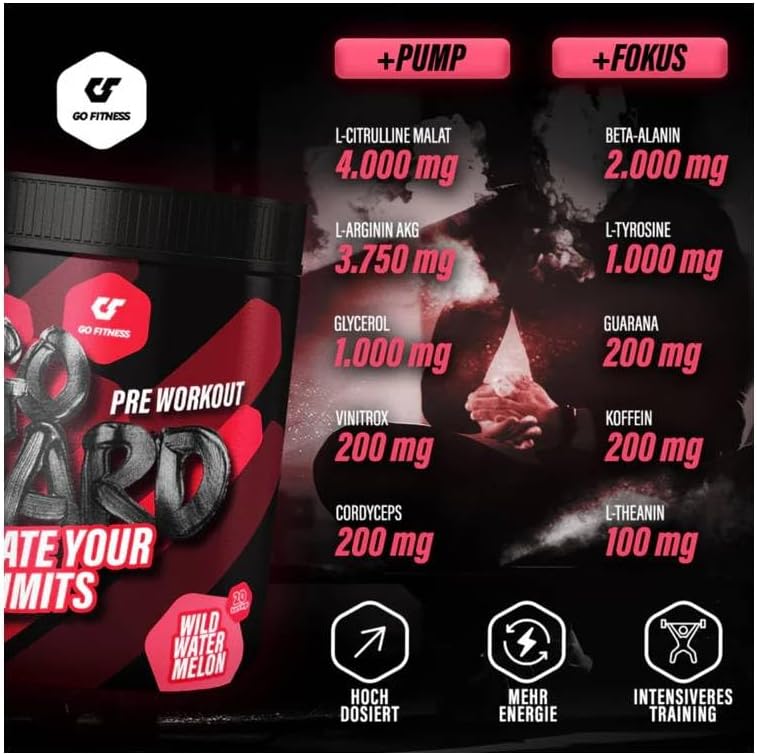 Go Fitness GO HARD Booster (20 serv) Purple Punch