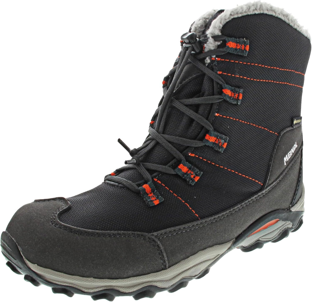 Meindl Unisex Kinder Winterstiefel Yolup Junior GTX Schneestiefel 30 EU Schwarz Orange, 30 EU Schwar